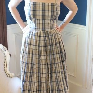 Brooks Brothers Plaid Fit & Flare Sundress
